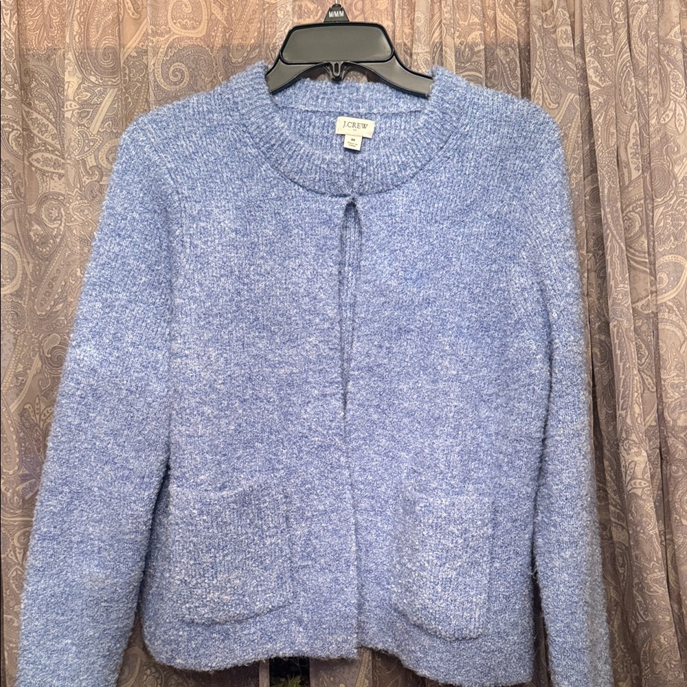 J. Crew Women's Heathered Blue Cardigan